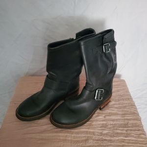 Aldo Black leather biker boots sz.38